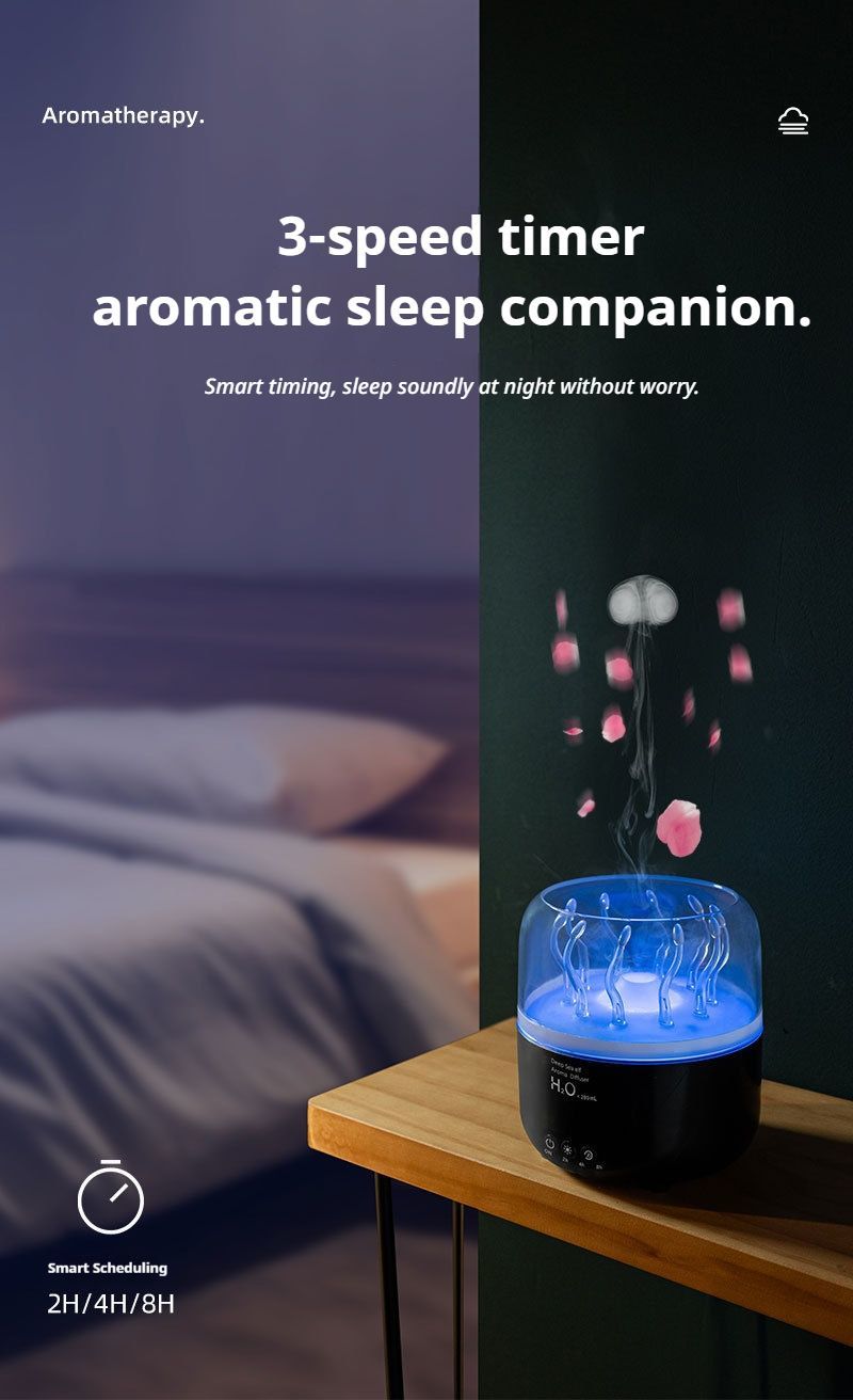 Deep Sea Elf Aroma Diffuser Jellyfish Mood Light Mist Humidifier