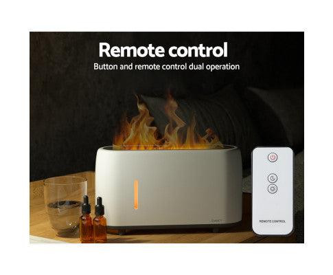 Devanti Ultrasonic Aroma Diffuser LED Flame Fire Light