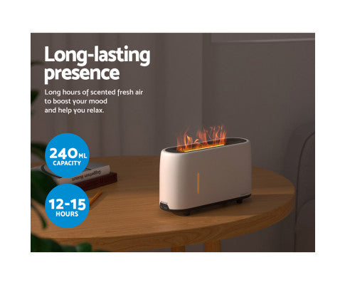 Devanti Ultrasonic Aroma Diffuser LED Flame Fire Light