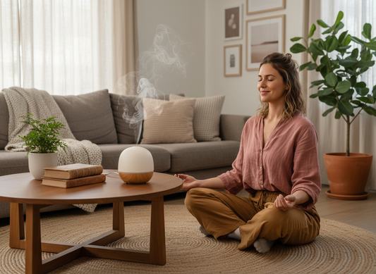 woman meditating