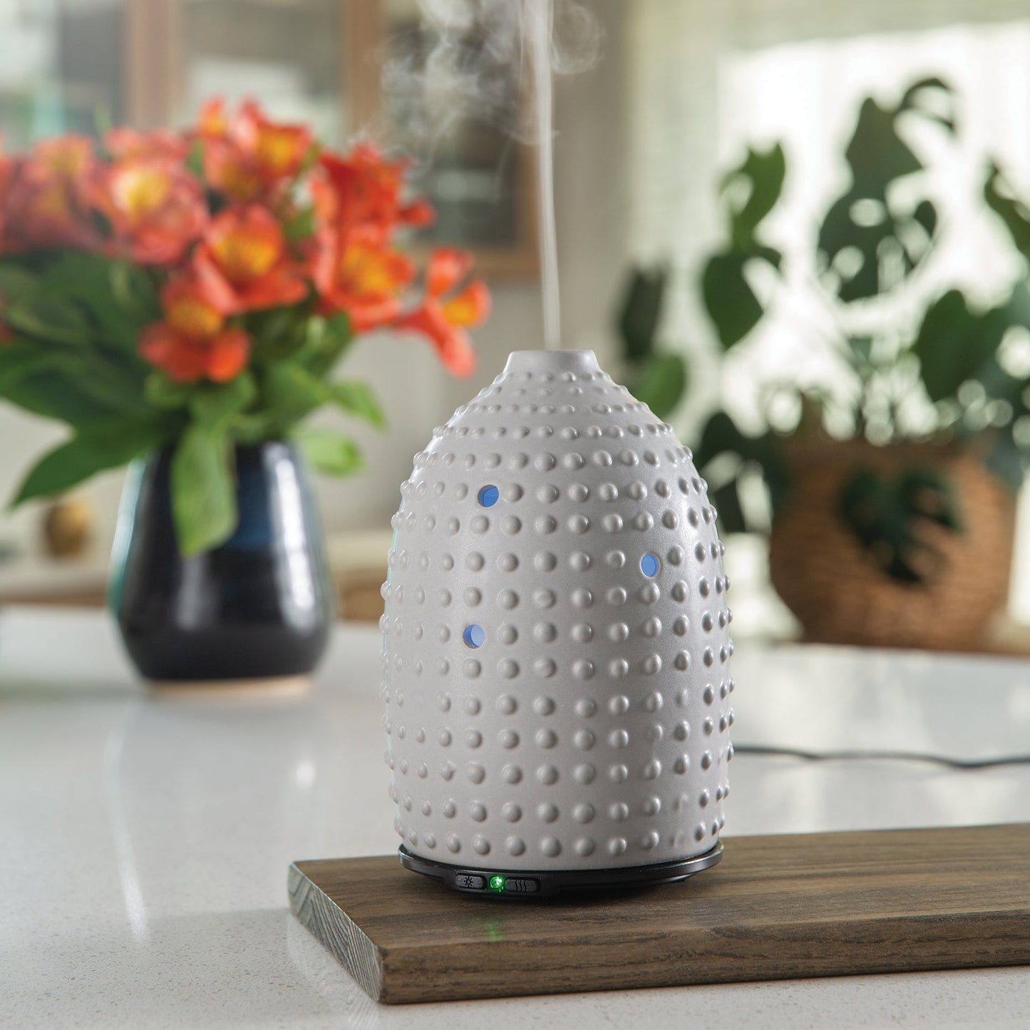 Gray Hobnail Ultrasonic Aroma Diffuser