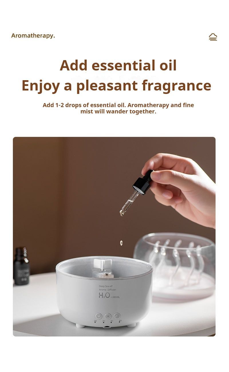 Deep Sea Elf Aroma Diffuser Jellyfish Mood Light Mist Humidifier