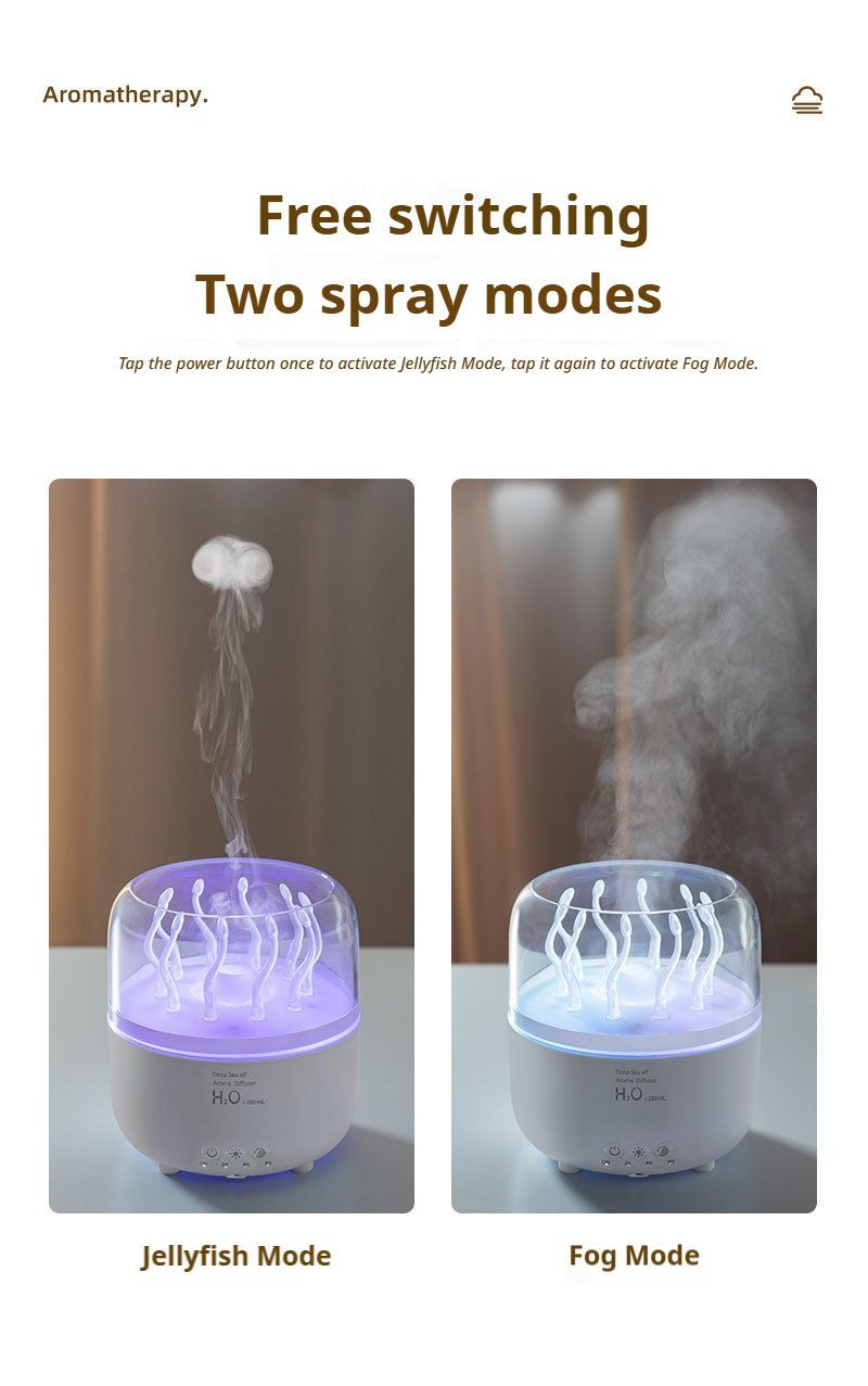Deep Sea Elf Aroma Diffuser Jellyfish Mood Light Mist Humidifier