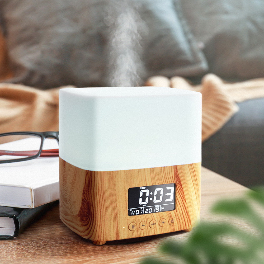 Devanti Aroma Diffuser Aromatherapy Humidifier Essential Oil Clock