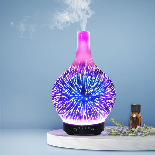 Aroma Diffuser 3D LED Light Oil Firework Air Humidifier 100ml